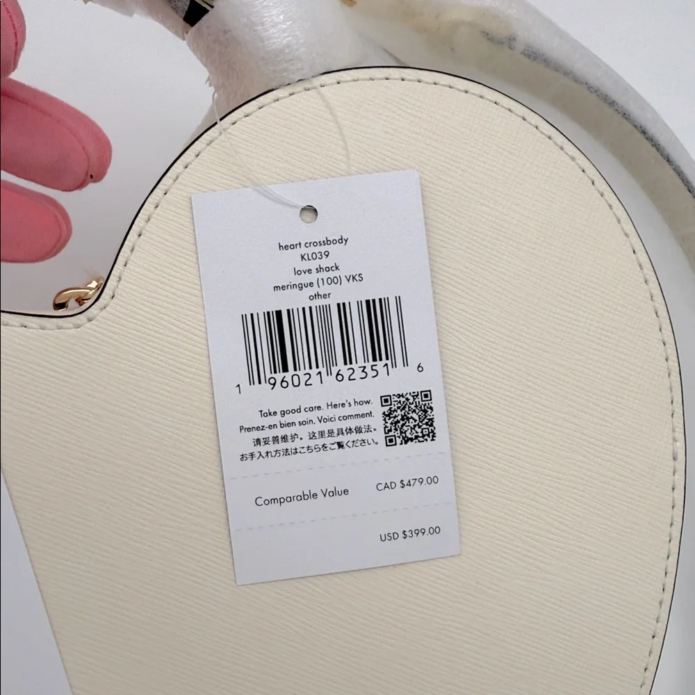 Kate Spade Love Shack Perforated Heart Crossbody Meringue
